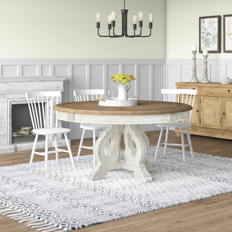 Small round discount farmhouse dining table